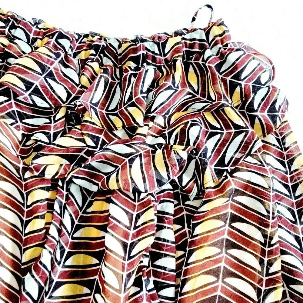 Scotch & Soda mini skirt patterned ruffle 90s vibes small red yellow - Picture 6 of 6